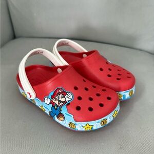 Super Mario Kids Red Crocs